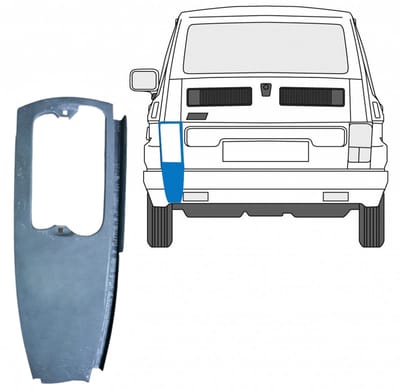 Reparatiepaneel achter hoek voor Fiat 126p 1972-2000 / Links