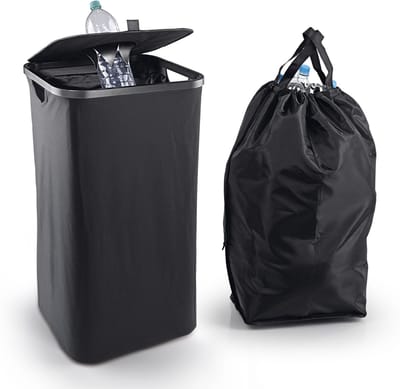EASYmaxx statiegeldflessenbak 100 l, met 2 x flessenvakken | Flessenbak voor oud glas en statiegeldflessen | Bak voor statiegeldflessen | Flessenbak voor keuken en bijkeuken