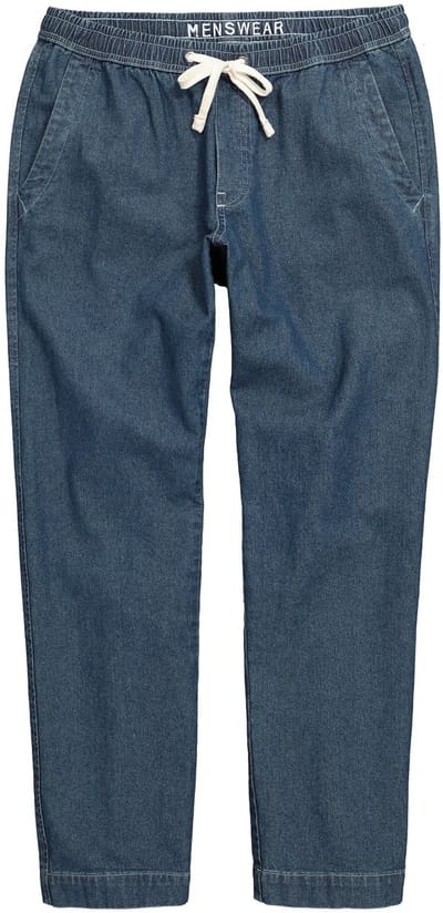 Men Plus - Heren - jeans Buik-Fit Relaxed Fit elastische tailleband tot 8XL - Licht blauw denim - Maat 3XL