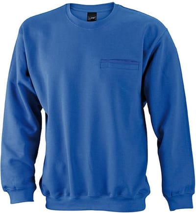 James and Nicholson Heren Ronde Zak Sweatshirt (Koningsblauw)