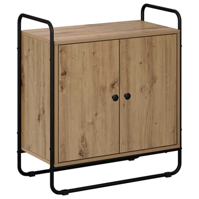 vidaXL - Dressoir - Artisanaal - eiken - 68 - x - 35 - x - 75 - cm - Bewerkt - hout