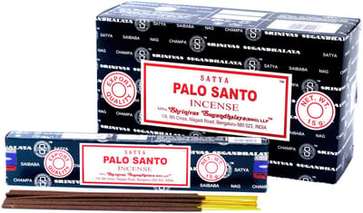 Satya - palo santo - wierook - wierookstokjes - doos 12 pakjes van 15 gram