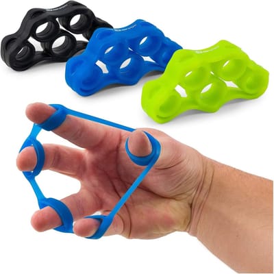 Hop-Sport Handtrainer Siliconen Vingertrainer – Set van 3 Onderarm- & Vingertrainers voor Gripkracht, Coördinatie & Flexibiliteit (Maat S)