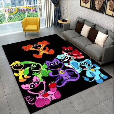 Schattige S-Glimlachende C-Diertjes Katnap Craftycorn Cartoon Tapijt Vloerkleed voor Slaapkamer Woonkamer Huis Sofa Decoratie, Kinderdecor Vloermat 40x60cm( 15x23in )
