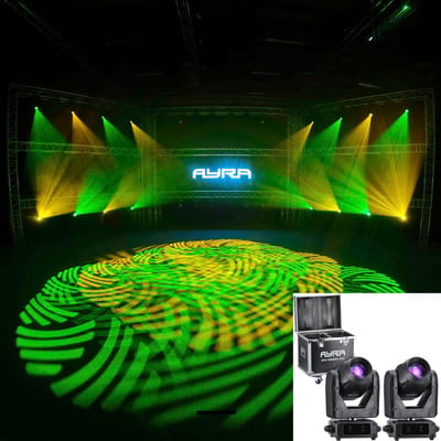 LED Movinghead set - incl. flightcase - Ayra ERO 150BSW MKII - Multikleur