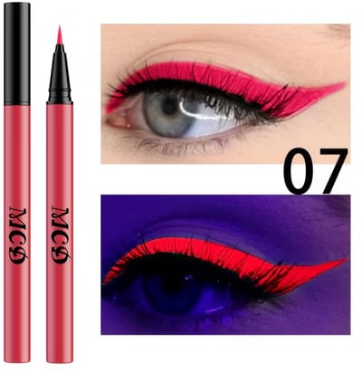 Neonrode Fluorescerende Eyeliner – UV Glow Liquid Eyeliner – Langhoudende Festival en Party Make-up