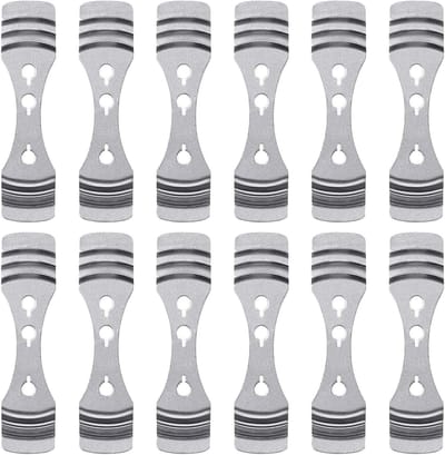 12 Stuks Kaarsenhouders van Metaal, 3-Gats Kaarsenaccessoires voor DIY Kaarsenmaken en Ambachten, 10 x 2,5 cm