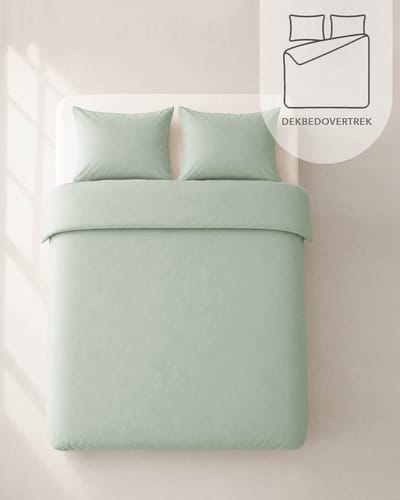 HOOMstyle Dekbedovertrek met kussenslopen - luxe micro Percale - dekbedovertrek - 200x220cm - 2 persoons - Aloë Vera Groen