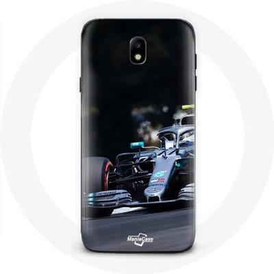 Samsung Galaxy J3 2017 Hoesje Formule 1 Valtteri Bottas F1 Racing Driver Zwart zwart