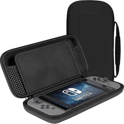Hoesje Geschikt voor Nintendo Switch OLED Case Hoes Hard Cover - Hoes Geschikt voor Nintendo Switch OLED Hoes - Zwart