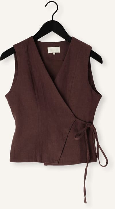 Notre-V Nv-hester Tops & T-shirts Dames - Shirt - Bruin - Maat XXL