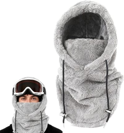 Winterse Balaclava met Thermisch Fleece - 3-in-1 Ski Masker, Winddicht Gezichtsbescherming voor Fietsen en Skiën