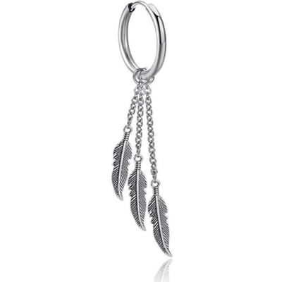 1 Paar Hangende Ring Oorbellen Dames Modieus Elegant Roestvrij Staal Unieke Hanger Oorbellen Sieraden gray