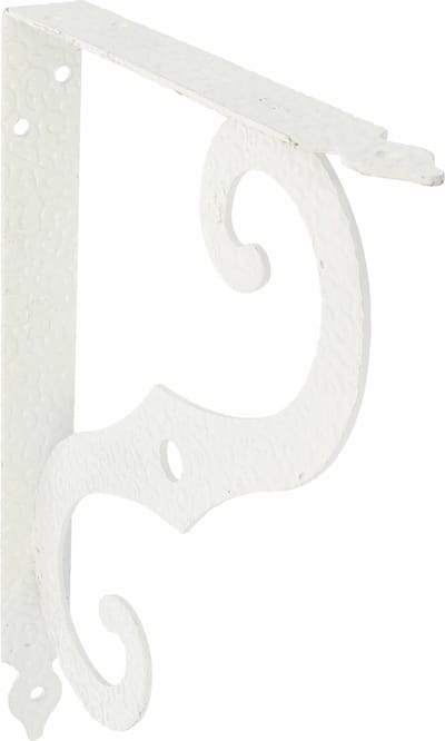 AMIG Plankdrager/steun/muurbeugel Barok - metaal - wit - H150 x B115 mm - Tot 90 kg - boekenplank steunen