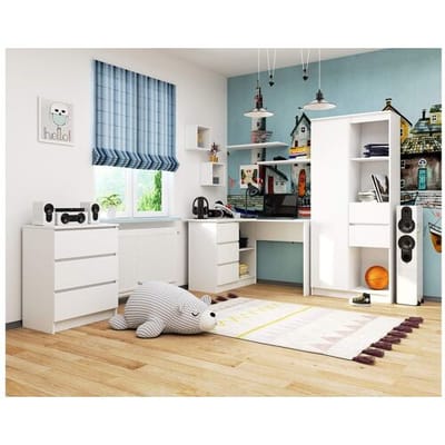 Akord Hoekbureau B16 Linkshandig Wit - Elegant Stijlvol Design Met Opslagmogelijkheden