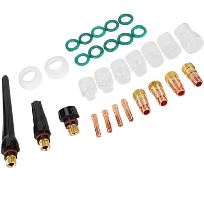Lot de 30 coupelles en verre TIG 4#12#, capuchon arrière pour lentille à gaz, pour torche de soudage TIG WP92025 (30 pcs )