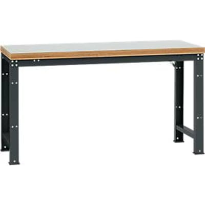 Manuflex werkbank Profi standaard, Tafelblad kunststof B 1750 x D 700, antraciet