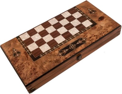 Handgemaakte Houten Backgammon Speelset van Hoge Kwaliteit - Tavla - 100% Hout - Luxe uitgave - TricTrac - 50 x 25 cm