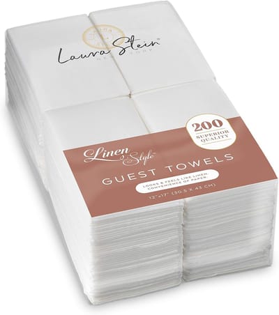 200x Luxe Wegwerphanddoekjes - Zacht & Zeer Absorberend Gastendoek - Wit