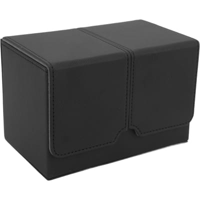 Kaartspel Doos PU Leer Magnetische Kaart Opberg Houder Organizer Koffer Past op 160 Kaarten voor Ruilkaarten zwart