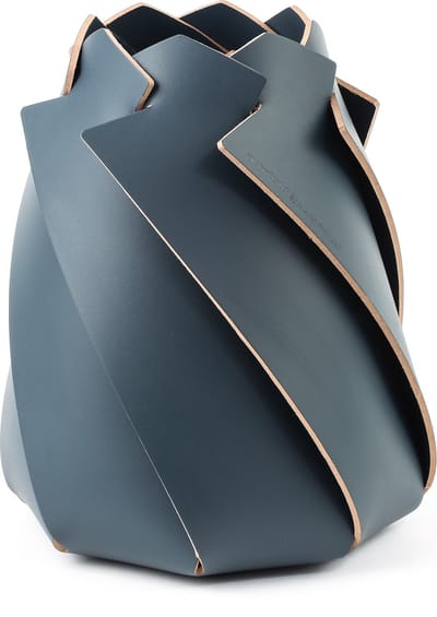 Vacavaliente - Zambo Organiser XL (by Christian Mohaded) - Gerecycled Leer - Blauw