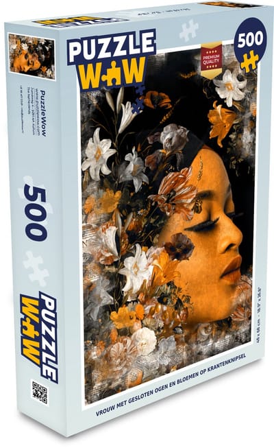 Puzzel Vrouw - Goud - Natuur - Legpuzzel - Puzzel 500 stukjes