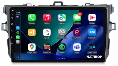 Geschikt voor Toyota Corolla (2006 t/m 2013) | 4+64GB 8-CORE | 9 inch Android 15.0 CarPlay autoradio | Draadloos CarPlay & Android Auto | Externe microfoon | Bluetooth & WiFi | NAVIBOP NB-4957 | Bouwjaar 2006 t/m 2013