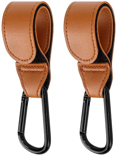 Dailygoods- Kinderwagenhaken Set van 2 - Antislip Haken - Tashouder voor Luiertas - Sterke Karabijnhaken - Verstelbare Lengte - Tot 9 kg Draagvermogen