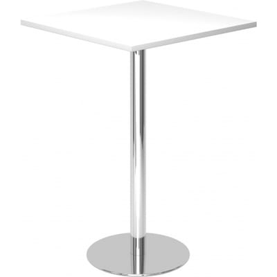 BISTRO H88Q C - Systeem conferentietafel Wit 80 x 80 Chroom