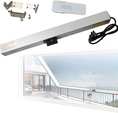 Gemotoriseerde Raamopener - Automatische Raamsluiter - Ventilatie Regelen - Verstelbare Slaglengte - 300-700 mm - Zilverkleurig