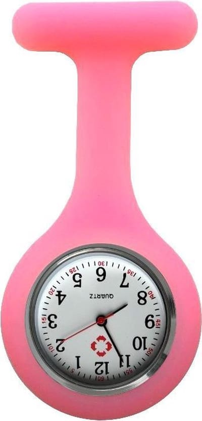 Fako® - Verpleegstershorloge - Zusterhorloge - Verpleegster Horloge - Siliconen Uni - Lichtroze