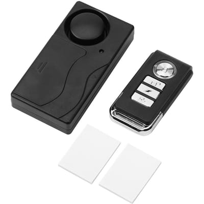 Alarme antivol sans fil pour porte et fenêtre Mr 04R, télécommande, alarme magnétique à vibrations black