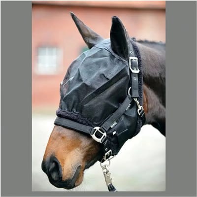 Anti-Vliegenmasker voor paarden met oren Kavalkade