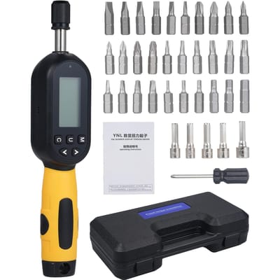 Digitale momentschroevendraaier 10.74-106.21 In-lbs/1.2-12N.m 1/4inch /6.35mm Momentschroevendraaiersets geel