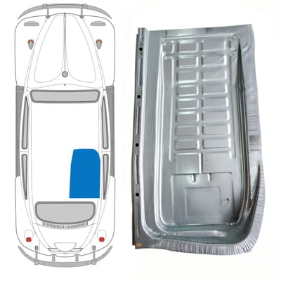 Reparatiepaneel achter vloer voor Volkswagen Kaefer 1949- / Rechts