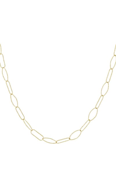 Bijoutheek Collier Schakels Geometrisch Bewerkt Goud