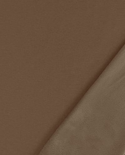 Alpen Fleece Stof Uni per Meter – Donker Bruin – Warm & Zacht – Met Fleece Binnenkant – Voor Hoodies, Joggingbroeken & Loungewear