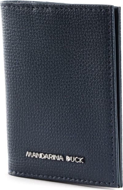 MANDARINA DUCK Leren Kaarthoes Mellow Urban Card Case Avio Donkerblauw