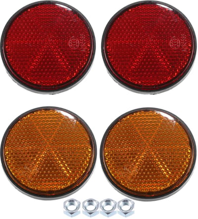 Cosensi- Waarschuwingsreflector 4 Stuks - Reflectoren - Schroefgemonteerd - Waterdicht - Veiligheidsaccessoire - Verbeterde zichtbaarheid - Reflector