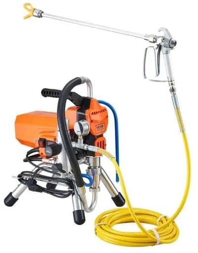 Airless Verfspuit - Verfspuitmachine - Verfspuiten Electrisch - Instelbare Druk - Voor Latex - Vernis en Primer - 2000W - 3000PSI - 9m Slang - en Verlengstuk - Verfspuitpistool
