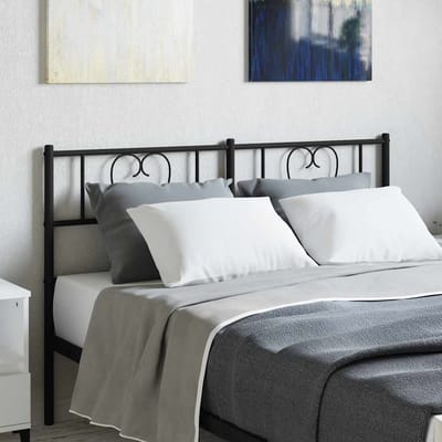 vidaXL - Vervangend - hoofdbord - 150 - cm - metaal - zwart