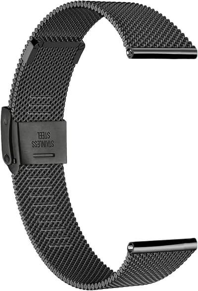 Stainless Steel Horlogeband 18mm 19mm 20mm 22mm - Unisex Vervangband van Metaal met Snelle Verandering voor Garmin, Galaxy en Amazfit.