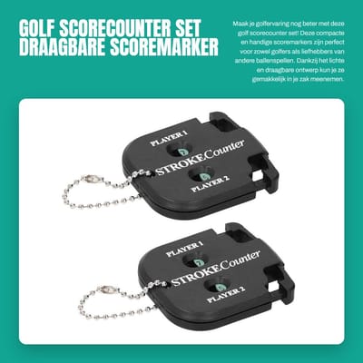 Dailygoods- Scorecounter Klein en Draagbaar - Golf Scorecounter - Petanque Scorebord - Sleutelhanger - Duurzaam ABS - Geschikt voor Balspellen - Scoreteller