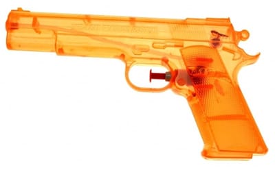 Krüger Waterpistool - 25x - oranje - kunststof - 20 cm - transparant - speelgoed