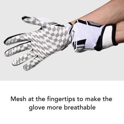 Antislip American Football Rugby Handschoenen Ademende Volledige Vinger Sport Handschoenen voor Honkbal M L gray