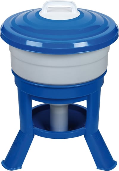 Gaun Imperial drinktoren – Pluimvee drinktoren op pootjes met afsluitbare deksel – Drinkbak voor pluimvee – 30 Liter – Blauw
