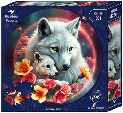 Les Loups Blancs Puzzel Rond 501 stukjes