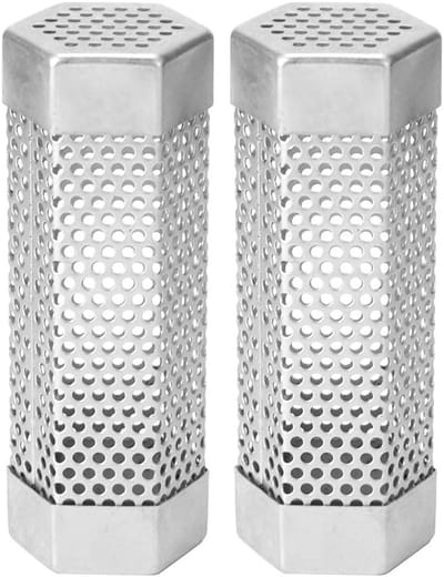 Pellet Rookbuis Set van 2, 6 Inch RVS Rookbuis voor Koud en Warm Roken met Houtpellets voor Grill en Rookoven