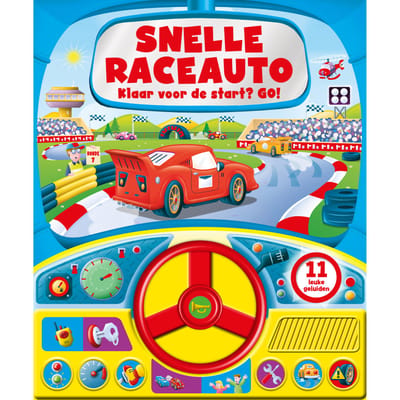 Top1Toys Boek Geluidenboek Snelle Raceauto