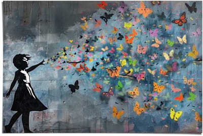 Poster Balloon Girl Dark - 61 x 91,5 - Papier - REINDERS